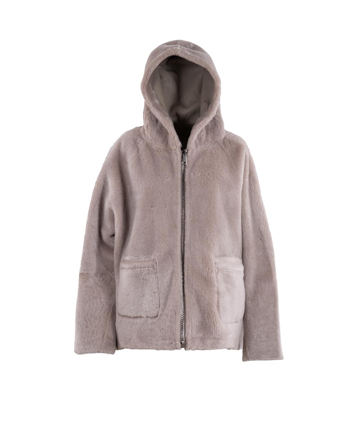 shop SIMONETTA RAVIZZA  Giaccone: Simonetta Ravizza bomber reversibile realizzato in shearling merino con cappuccio e chiusura zip.
Interno in pelle.
Composizione: 100% Shearling.
Fabbricato in Italia.. BIBI-088 number 8548236